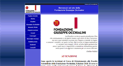 Desktop Screenshot of fondazioneocchialini.it
