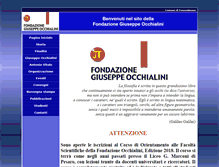 Tablet Screenshot of fondazioneocchialini.it